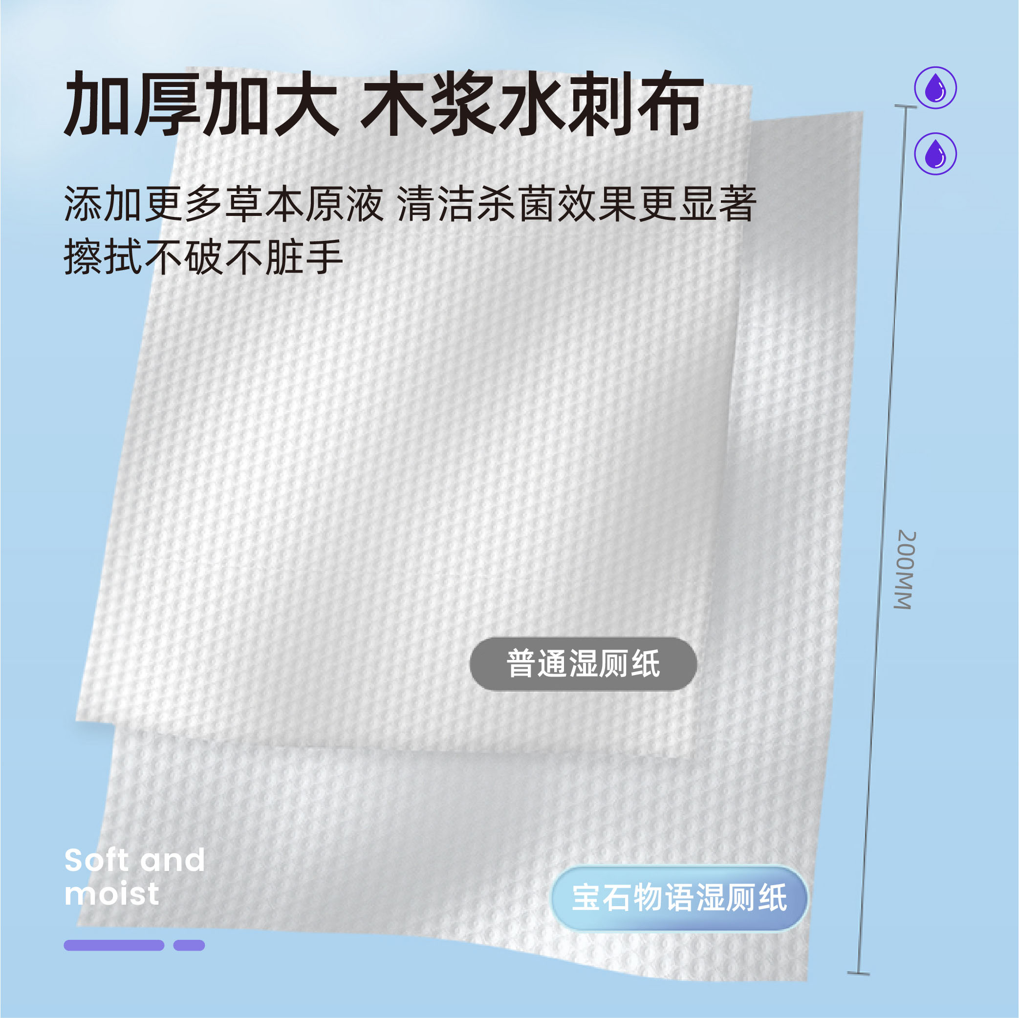 润肤抗菌 湿厕纸 （80抽）三包装