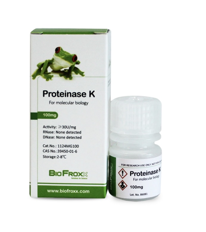 Biofroxx 蛋白酶K 100mg 分子生物学用