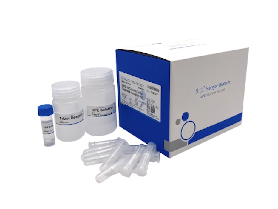 上海生工 UNlQ-10 柱式 Trizol 总 RNA 抽提试剂盒 100次