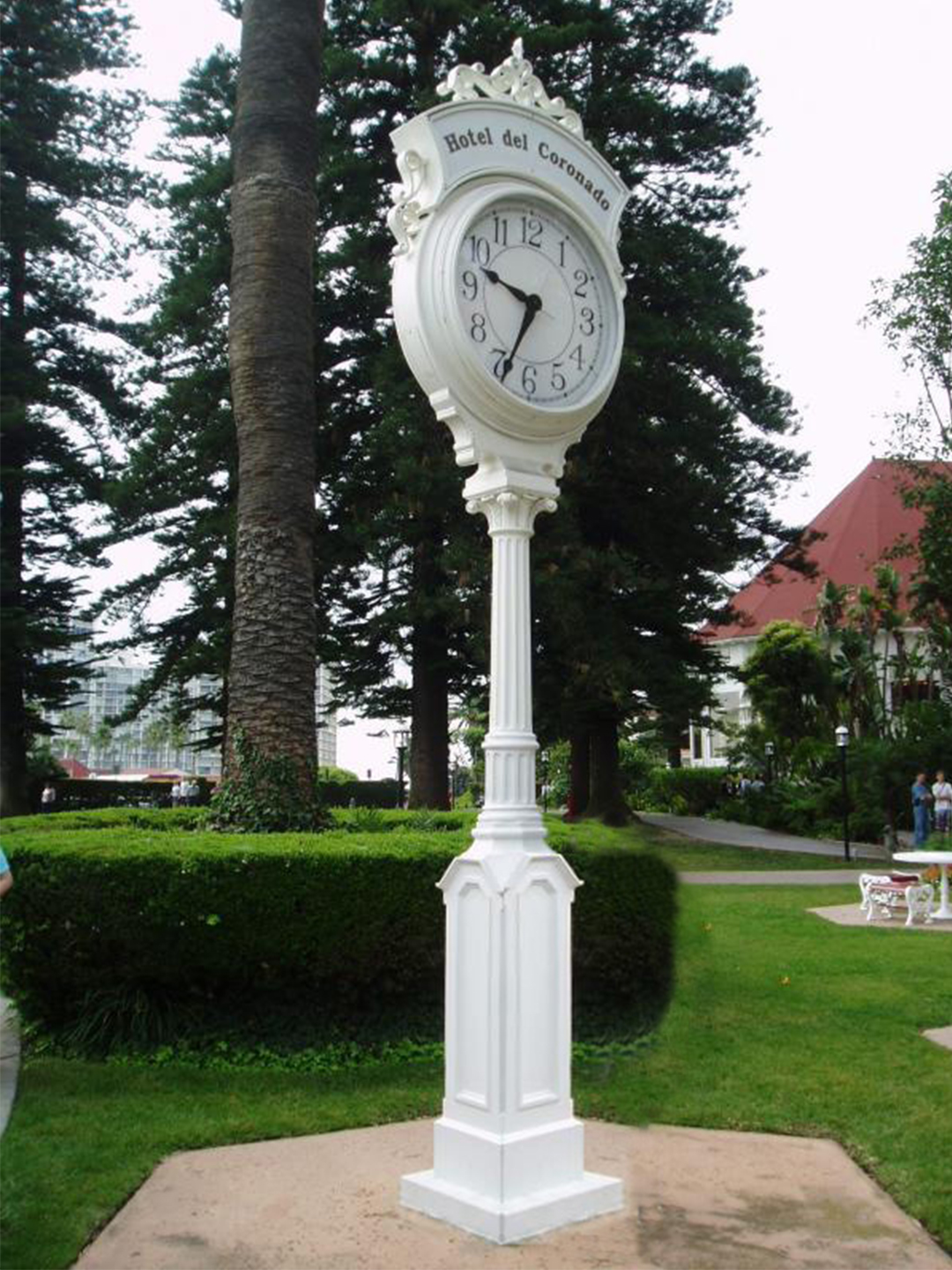 康巴丝白色双面景观钟