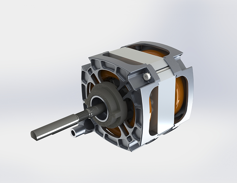 Dryer motor_AC induction motor_Compact design