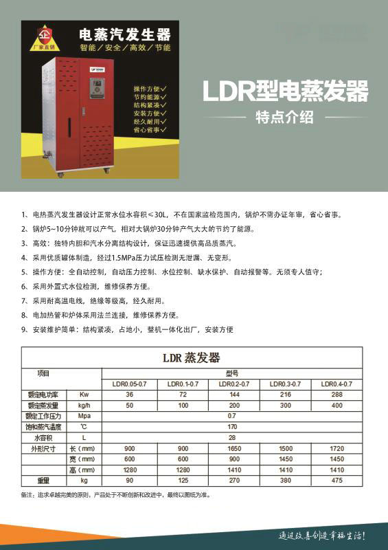 电加热蒸汽发生器