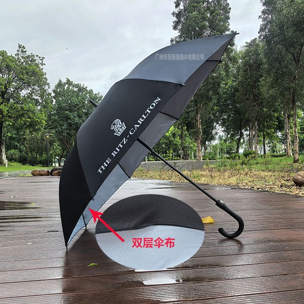 雨伞厂 【加工】 双层布高尔夫雨伞、广州雨伞生产工厂 （首选）荃雨美雨伞厂
