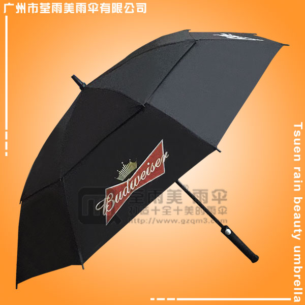 【番禺雨伞厂家】生产-百威啤酒  广告高尔夫伞  高尔夫雨伞厂