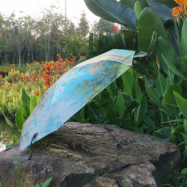 五折铝合金超轻雨伞，超薄纳米布遮阳雨伞，全遮光雨伞