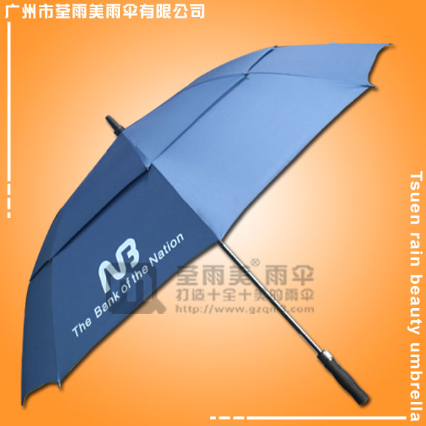 双层高尔夫雨伞 定做-NB韩亚银行高尔夫伞  广州高尔夫雨伞