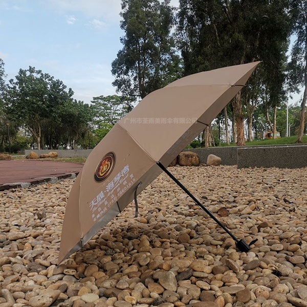 廣州荃雨美雨傘廠 定做 海琴灣大酒店三折廣告?zhèn)恪V州雨傘廠