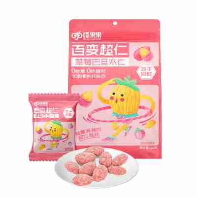 疆果果草莓巴旦木仁120g