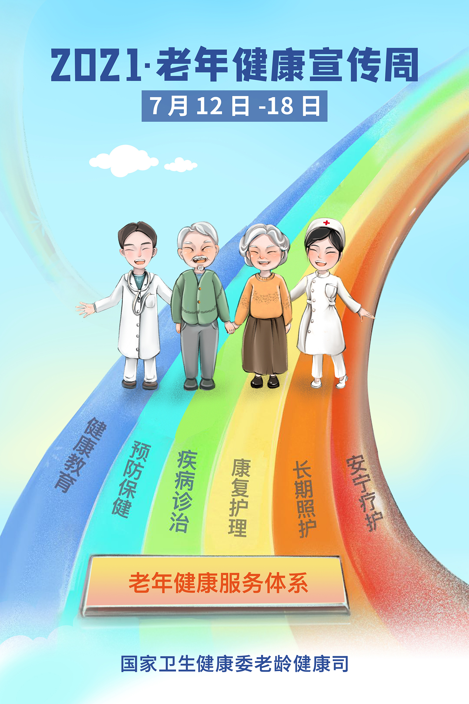 2021年老年健康宣传周海报