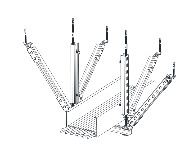 电缆桥架支撑(电缆线盒、母线槽)