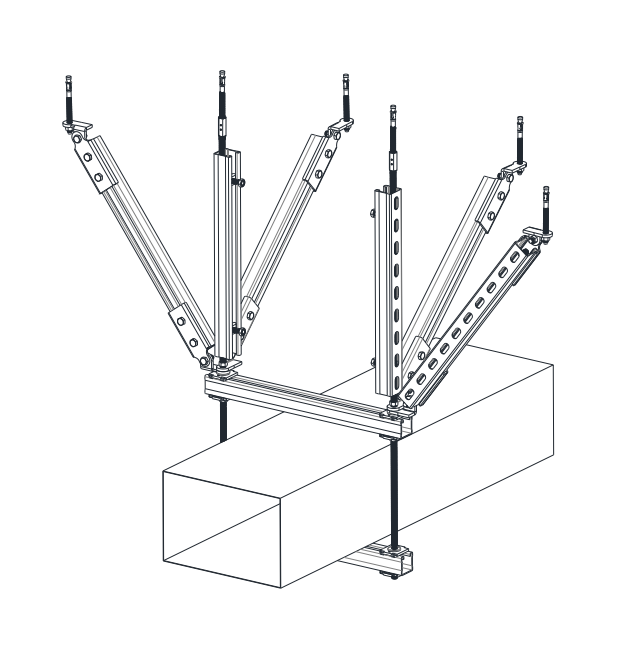 矩形风管支撑 (适用空调、防排烟管道)