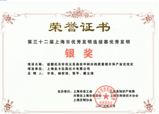 上海优秀发明选拔赛银奖