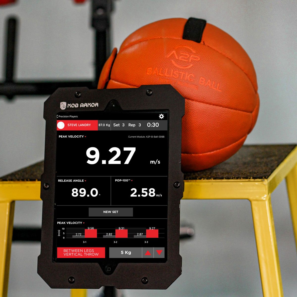 美国 A2P BALLISTIC BALL™ X 智能药球 实心球 VBT 运动训练智慧化