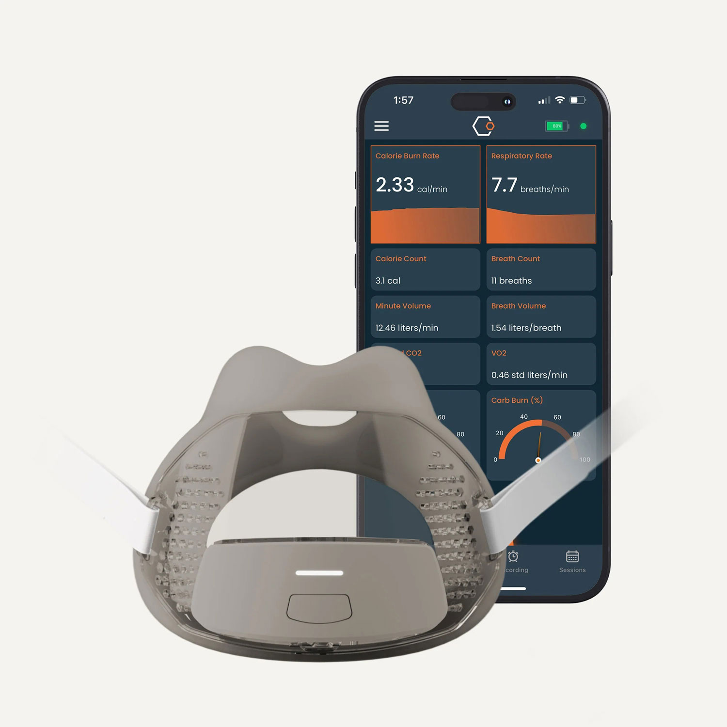 Calibre 生物识别追踪器 呼吸量热法与新陈代谢测试系统