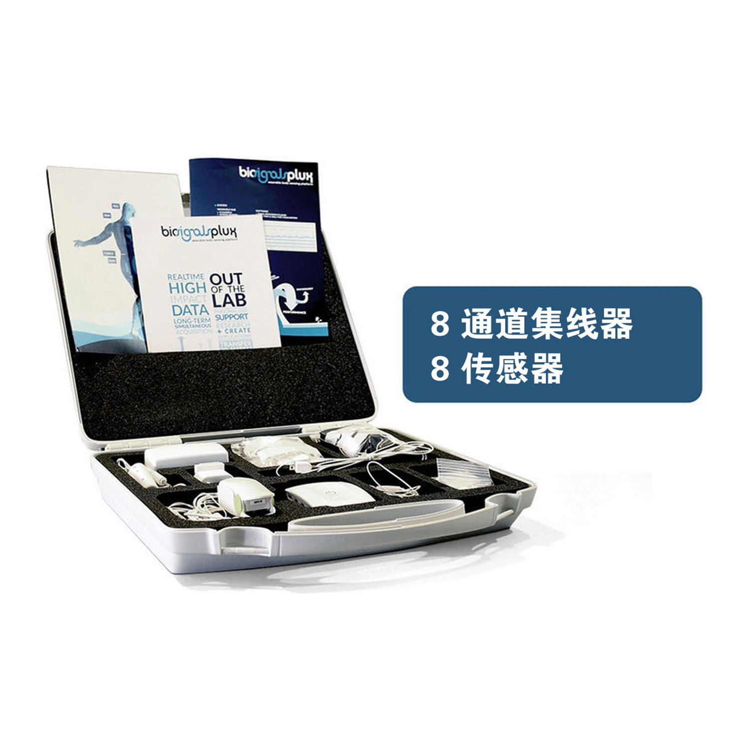 BiosignalsPLUX 便携式无线表面肌电测试系统 研究员版 八通道