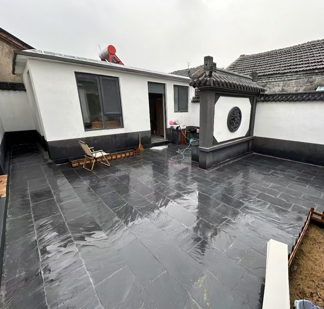 黑色自然面青石板