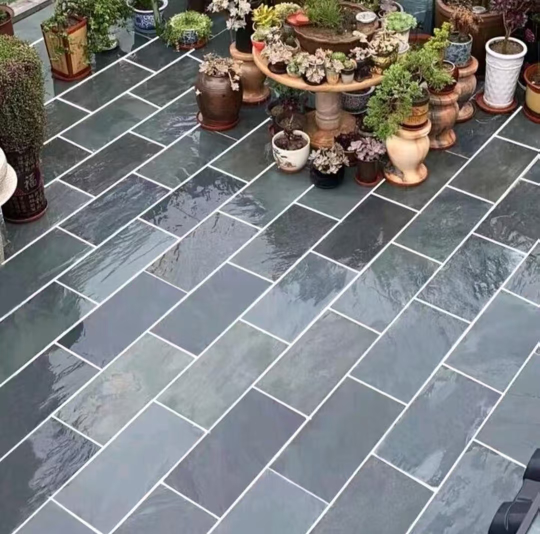 青灰色石板/青石板自然面/庭院地铺石材