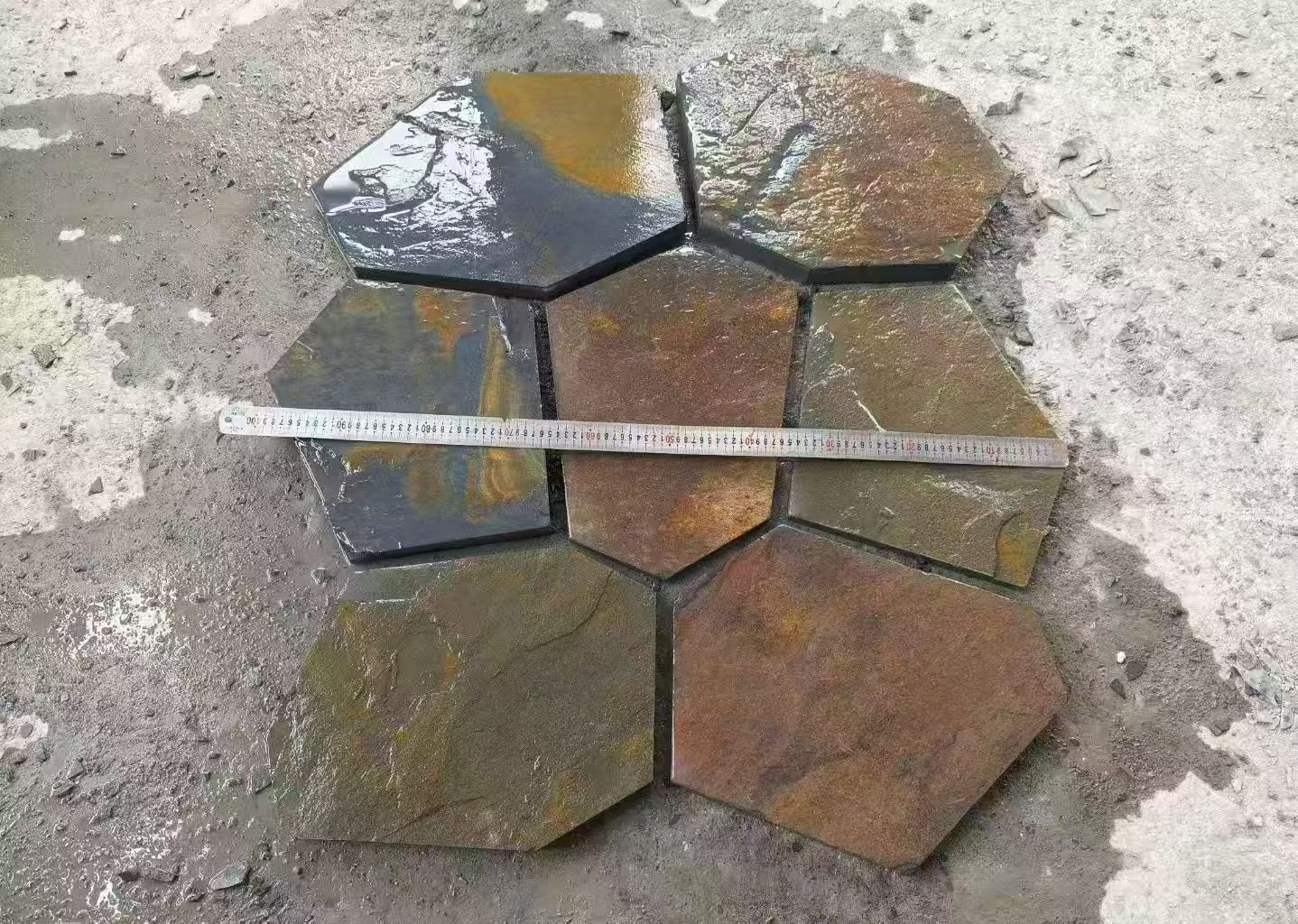 大7块冰裂纹/龟裂纹锈石板