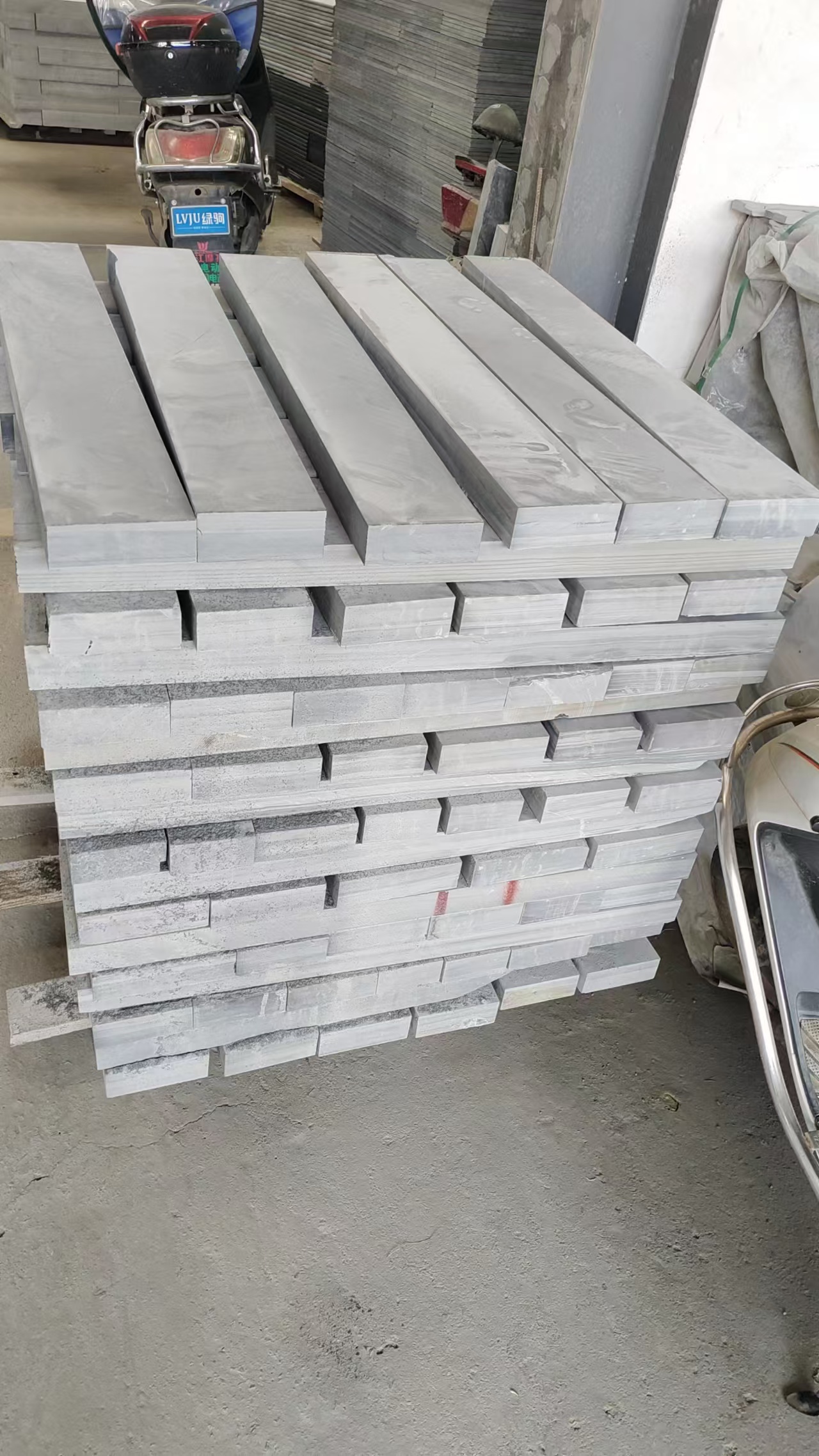 黑色机切面青石板/青石条路沿石条