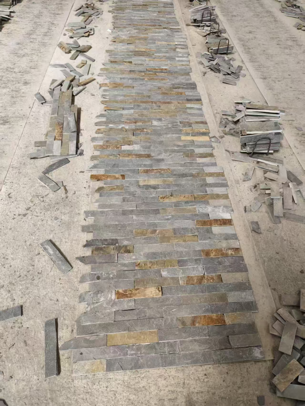 锈色组合板文化石材60X15