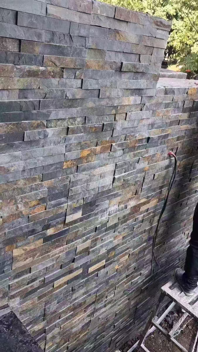 锈色组合板文化石材60X15