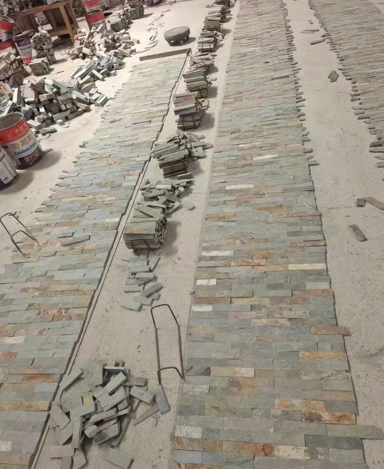 锈色组合板文化石材60X15