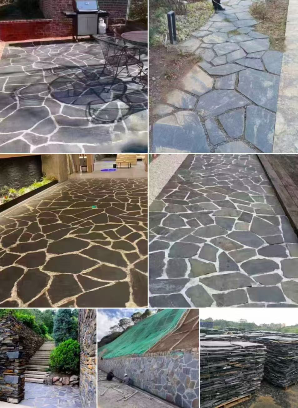 碎拼石板/乱形石板/不规则石板