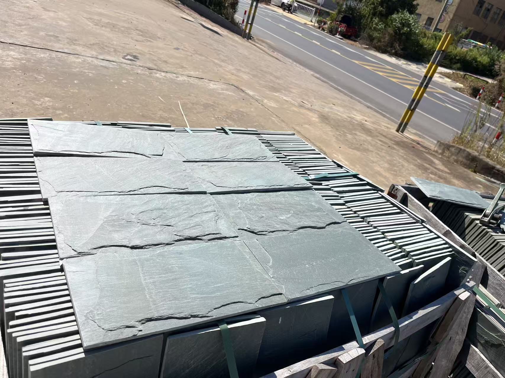 绿石板/绿平台/绿蘑菇石/绿色冰裂纹/绿石材