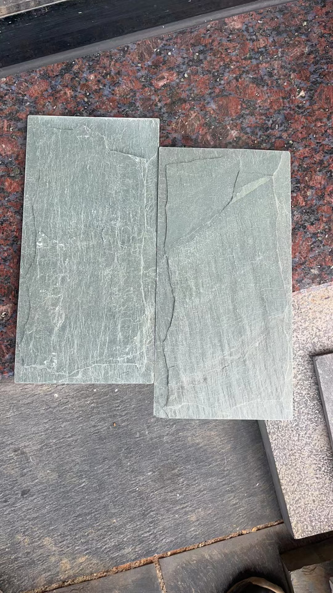 绿石板/绿平台/绿蘑菇石/绿色冰裂纹/绿石材