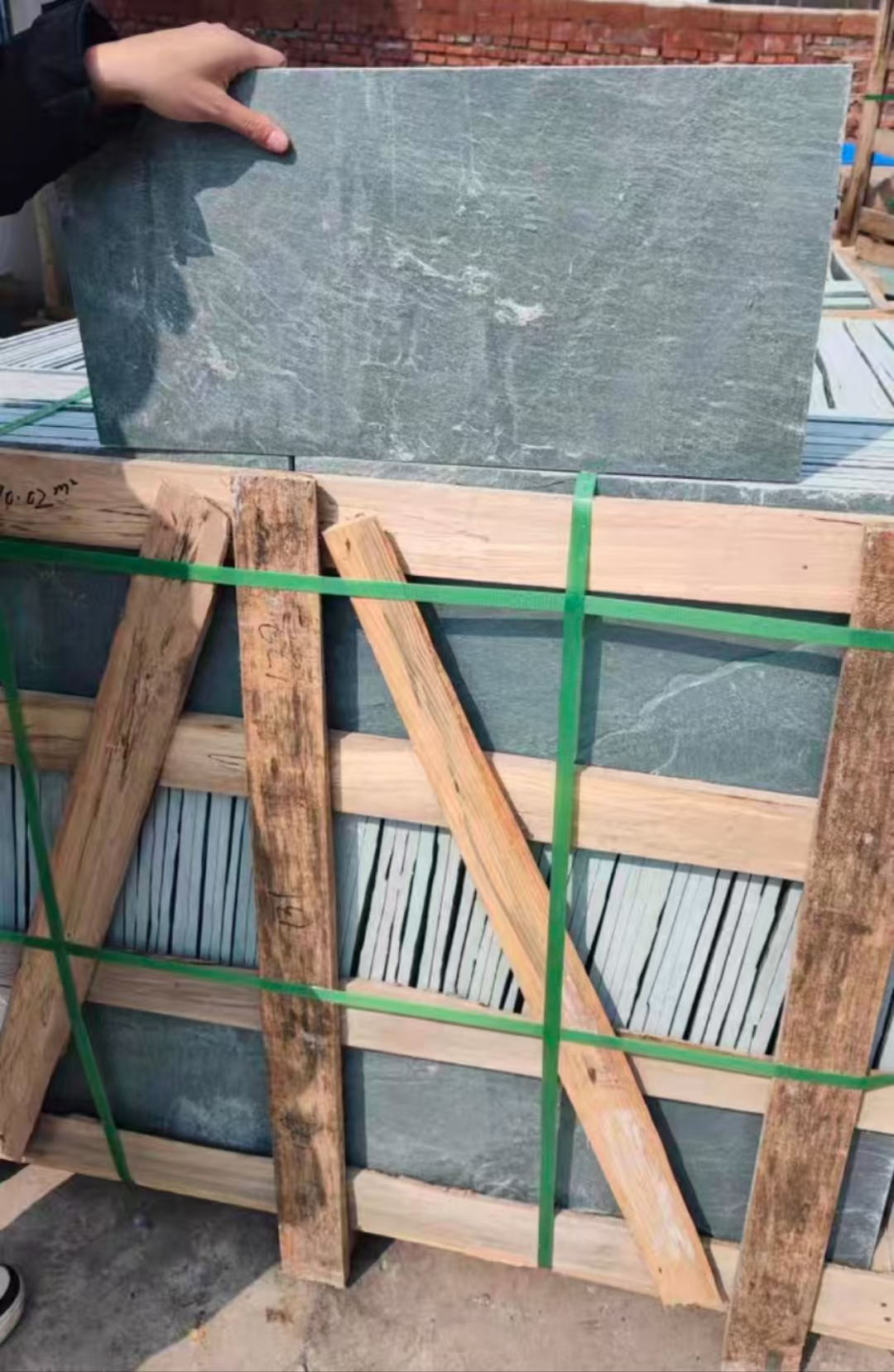 绿石板/绿平台/绿蘑菇石/绿色冰裂纹/绿石材