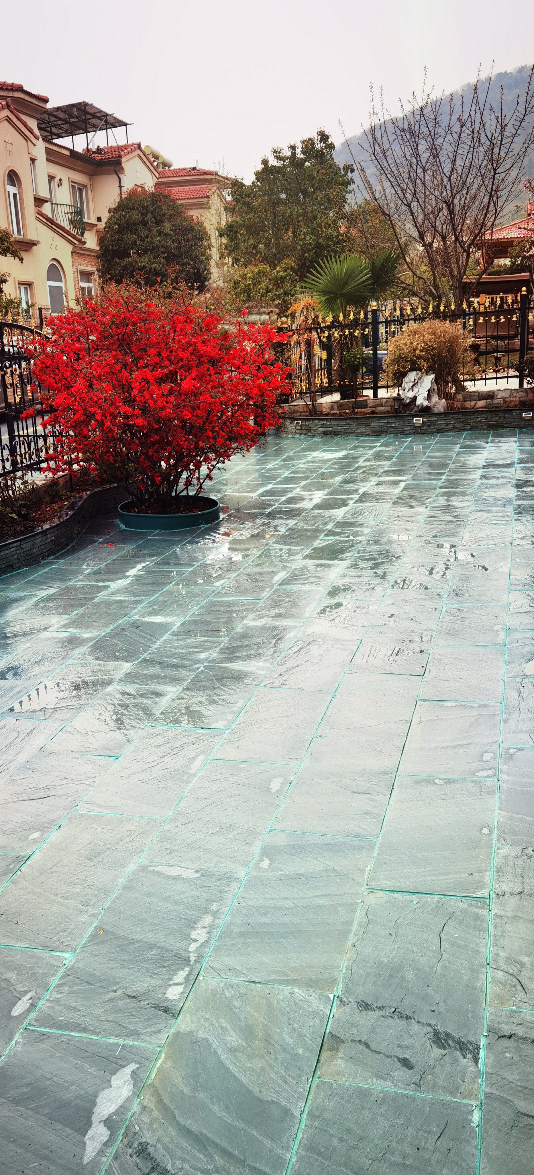 绿石板/绿平台/绿蘑菇石/绿色冰裂纹/绿石材