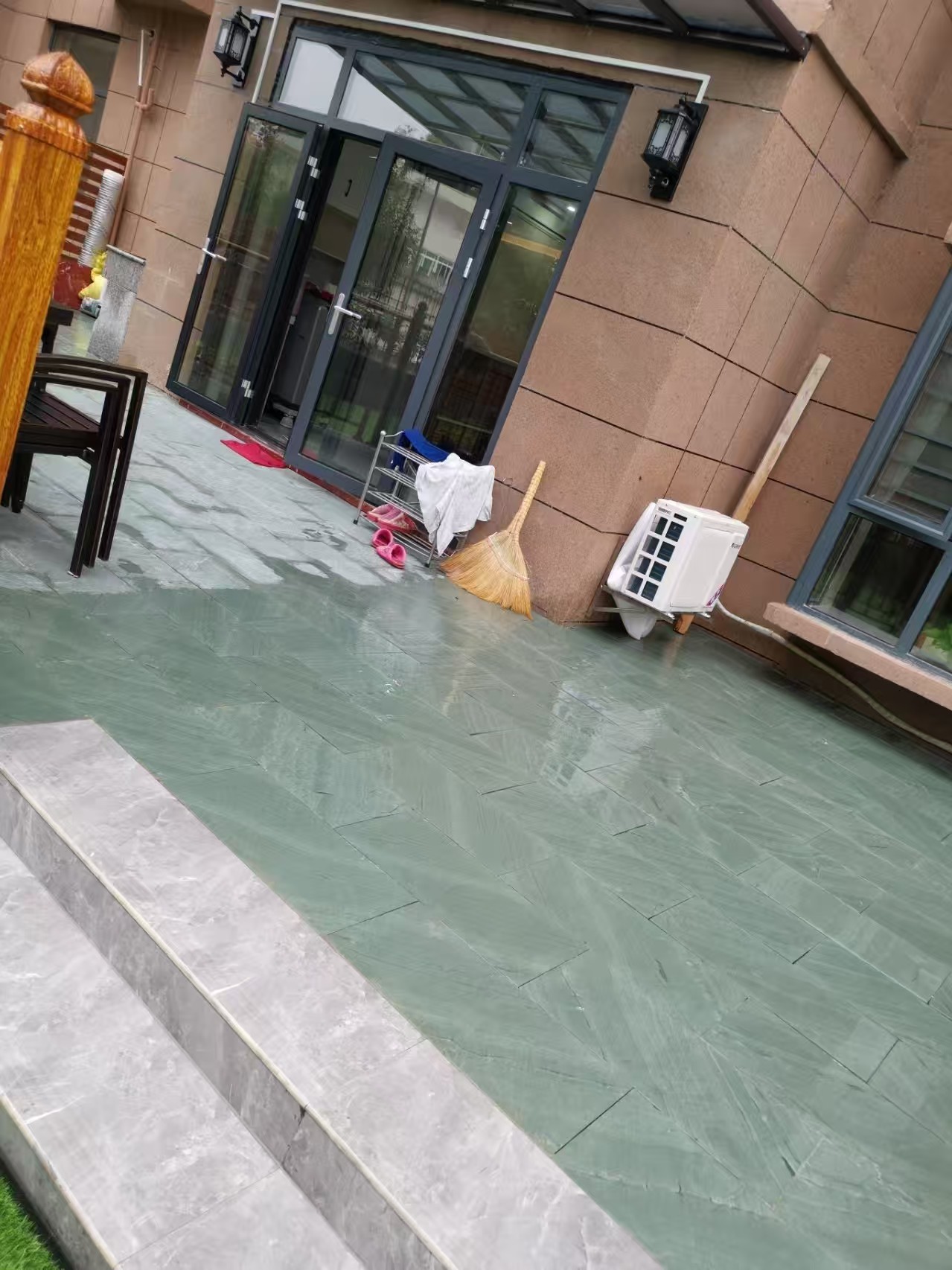 绿石板/绿平台/绿蘑菇石/绿色冰裂纹/绿石材