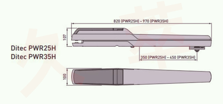意大利进口迪泰柯直臂平开门电机PWR35H