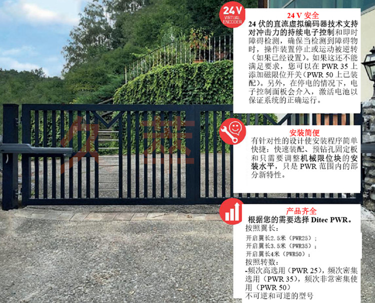 意大利进口迪泰柯直臂平开门电机PWR35H