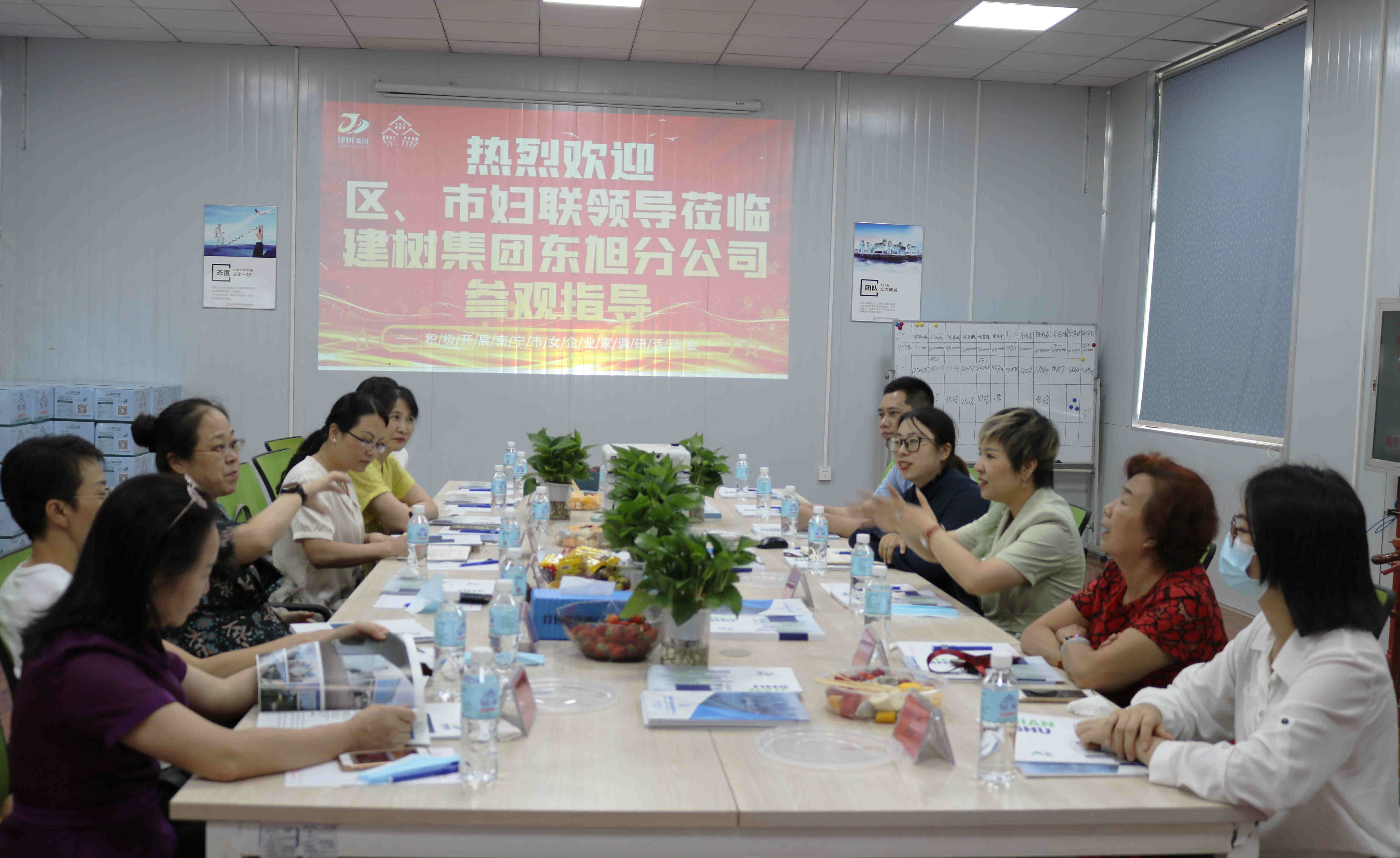 区、市妇联领导班子到建树集团开展女企协调研会议