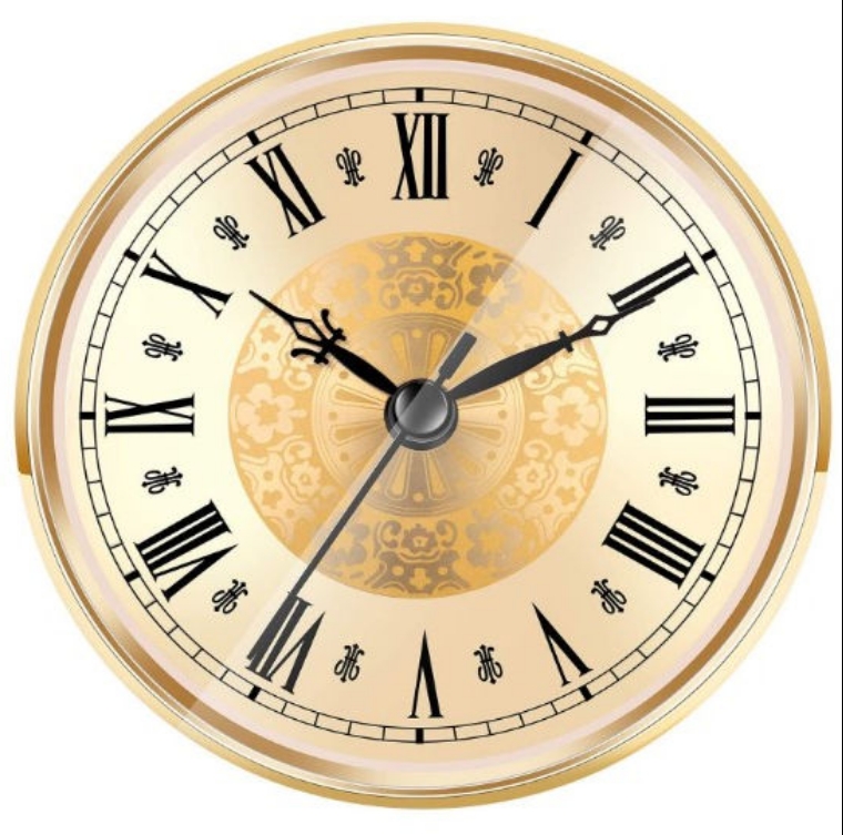 Clock Inserts 110mm Clock Inserts Gold Black Bezel with Classical Style Fit   94mm Holes