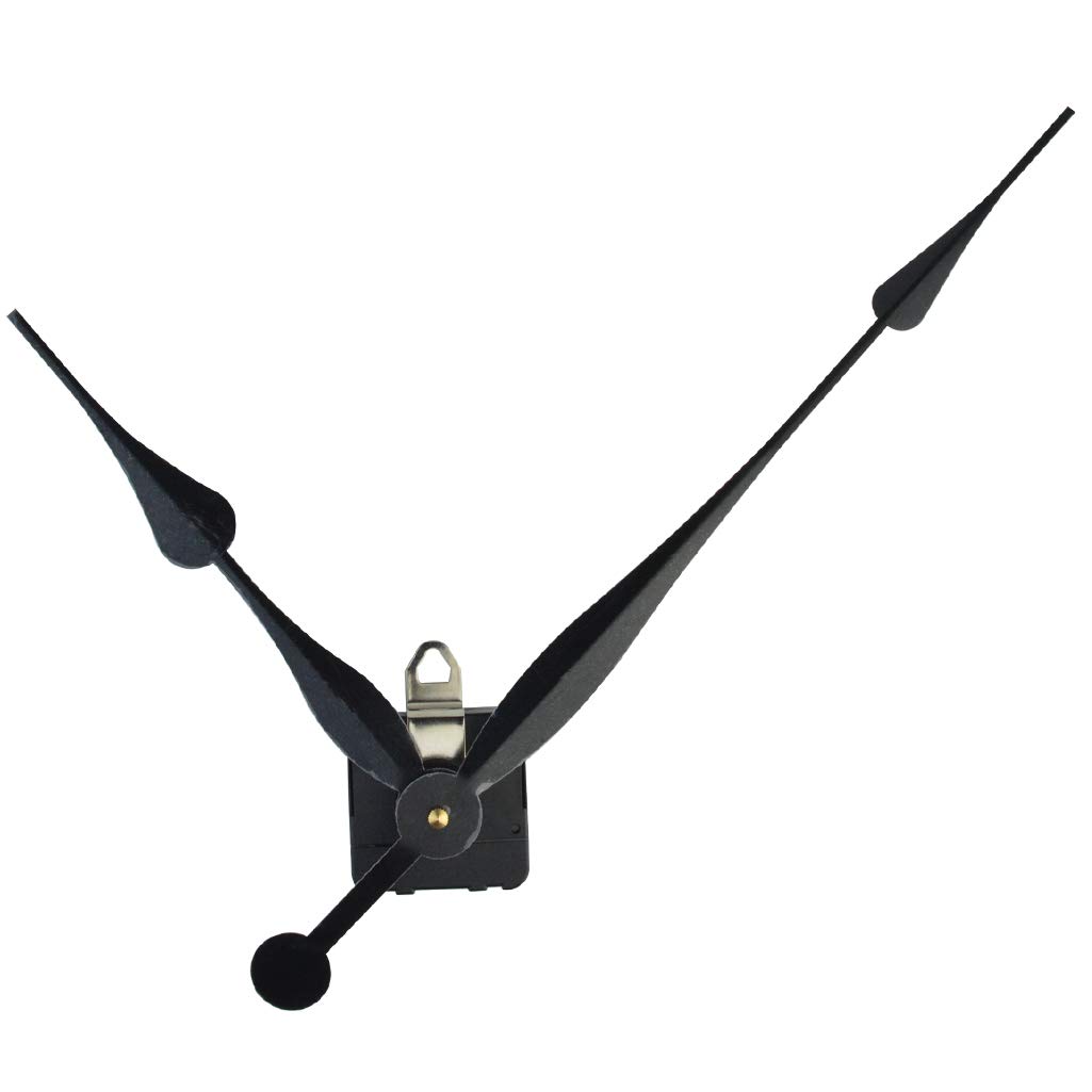 Diy Wall Clock Parts 1set High Torque Long Axis Pendulum Motion Mechanism, Plastic, Requires Assembly, 12 Inch Spade Hands