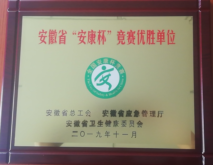 安徽省”安康杯“竞赛优胜单位