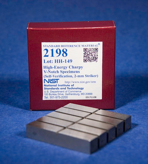 SRM 2198-NIST 2198 High-Energy Charpy V-Notch Specimens