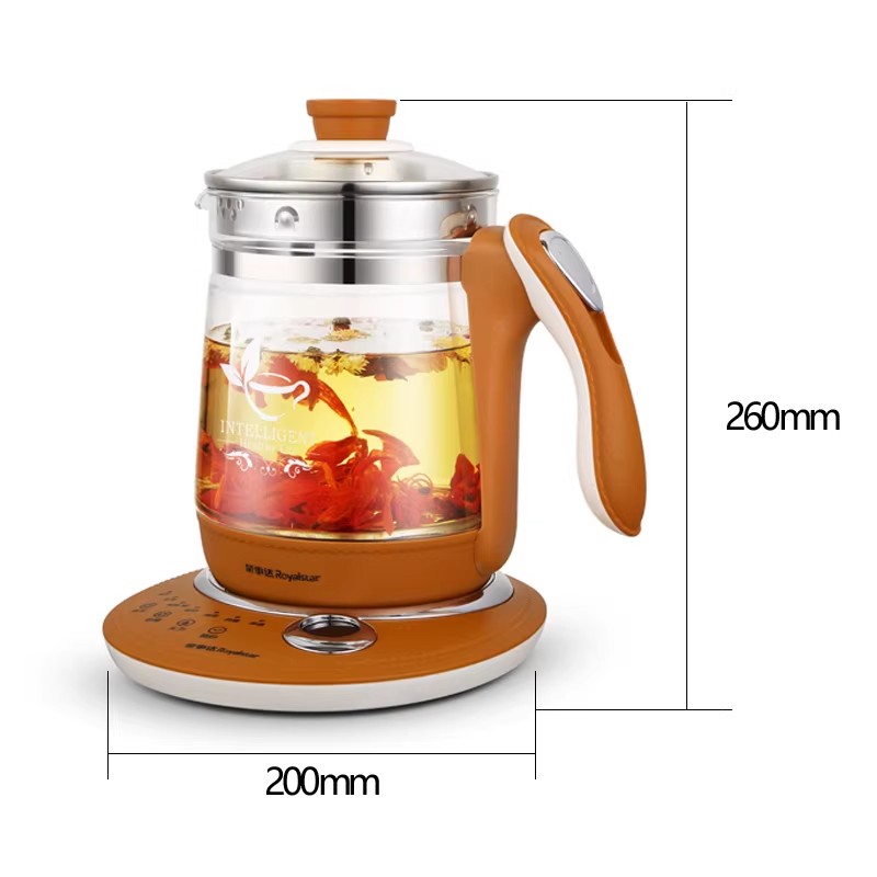 荣事达养生壶全自动加厚玻璃多功能电煮茶器黑茶分体烧水壶煎药壶