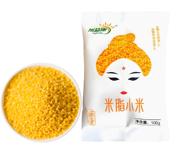 陕西新米米脂小米黄小米粗粮粥五谷杂粮真空陕北食用益康米油袋装
