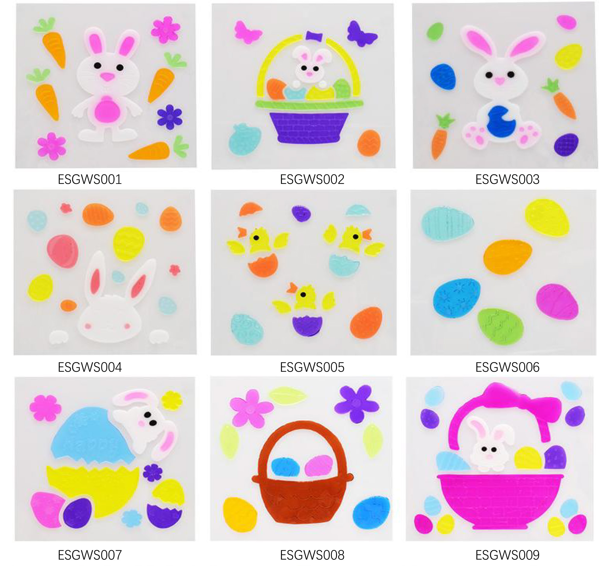 Gel Window Stickers-Easter Series