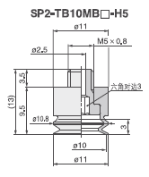 风琴型吸盘带连接器