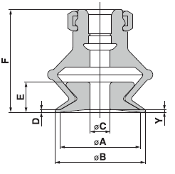 树脂风琴型吸盘（PEEK）