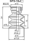 多段风琴型（J型）吸盘