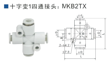十字变1四通接头