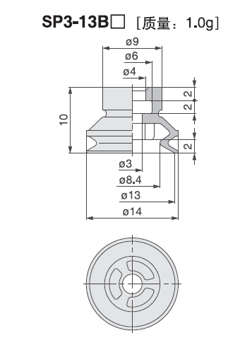SP3-13BN限位风琴吸盘