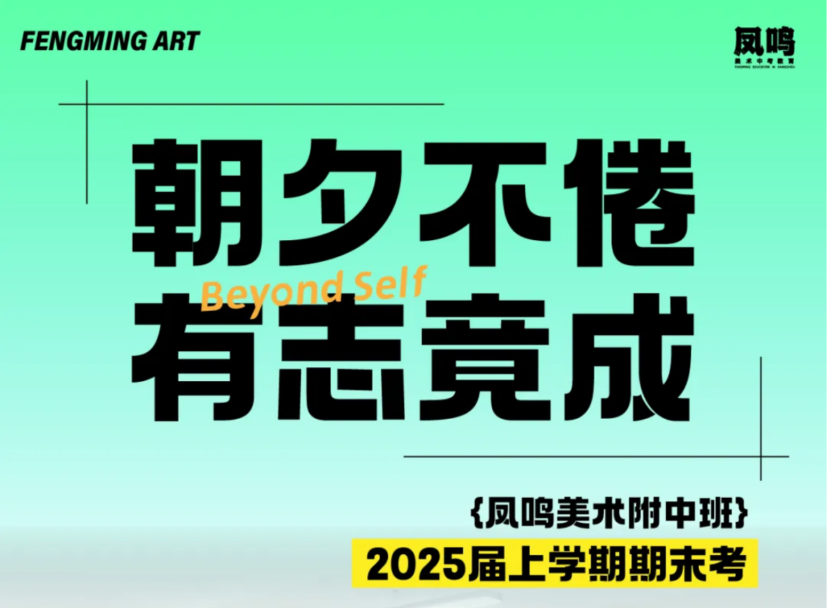 积跬步，方能至千里 I 凤鸣美术 美院附中班2024—2025第一学年期末考回顾