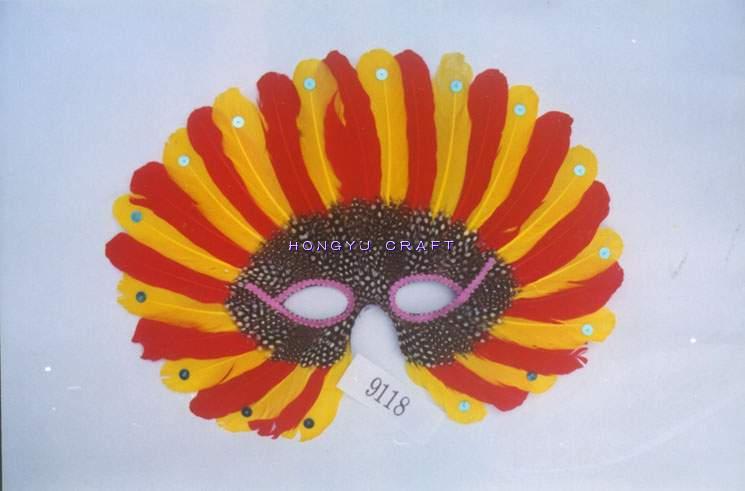 Feather mask