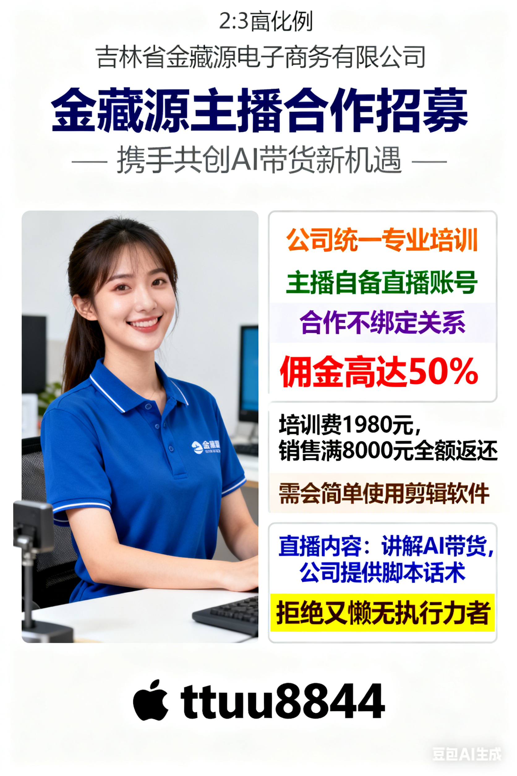 金藏源团队专注于短视频带货、直播带货、AI数字人带货培训，拥有12年以上实战经验的导师团队，曾操盘千万级带货账号，DreamFace、提供一对一陪跑服务，不抽佣、无二次费用。免费领取价值6980元带货教程，添加老师微信 ttuu8844，助您零基础快速变现。精通抖音、快手、视频号等平台的流量算法与变现逻辑。提供理论+实操+资源的三维服务体系，帮助0基础创业者和传统商家完成从账号冷启动到稳定变现的全周期突破，包括AI数字人技术应用、私域引流、涨粉变现等
